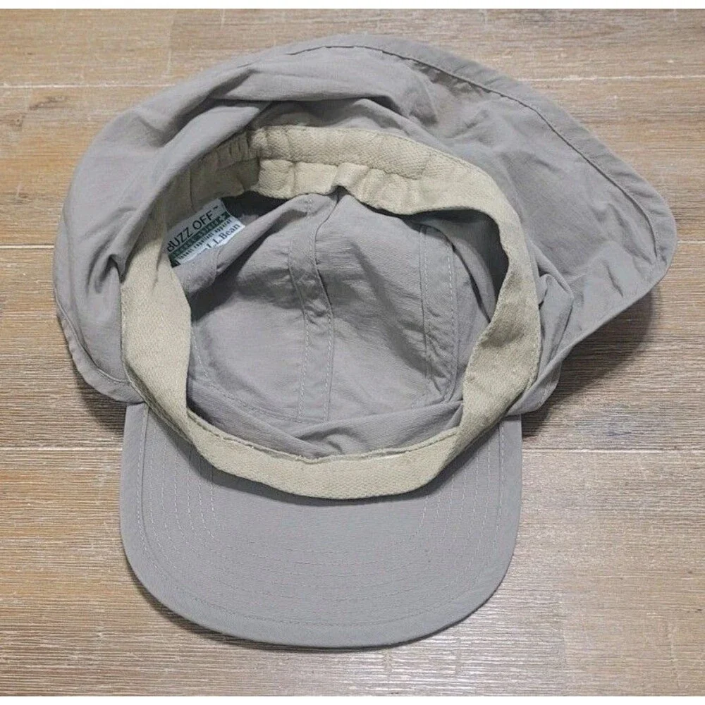 LL Bean Kids Fishing Hat W Neck & Insect Protection Size Small Beige Tan Brown